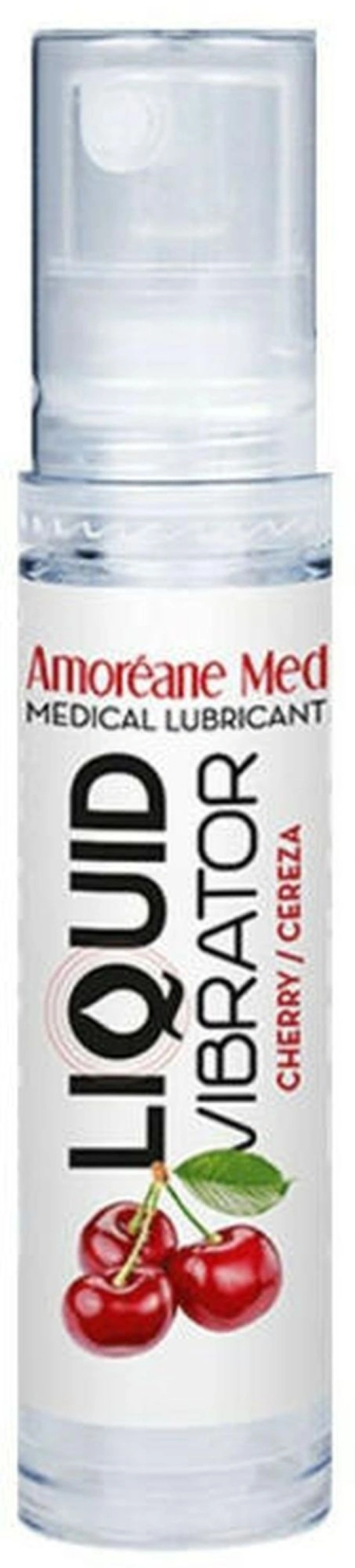 Wibrator w płynie Liquid Vibrator Cherry 10ml Amoreane | 100% ORYGINAŁ| DYSKRETNA PRZESYŁKA